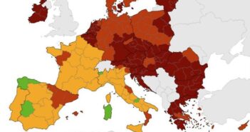 ECDC : Στο «κόκκινο» το μεγαλύτερο μέρος της Ελλάδας Στο «πορτοκαλί» τα Δωδεκάνησα και οι Κυκλάδες