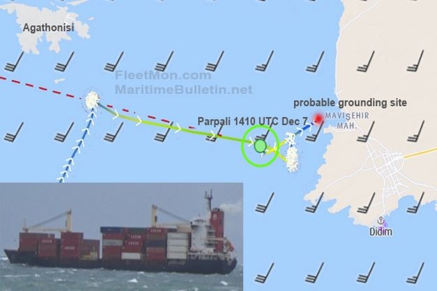 Πλοίο μεταφοράς εμπορευματοκιβωτίων προσάραξε στο Αιγαίο