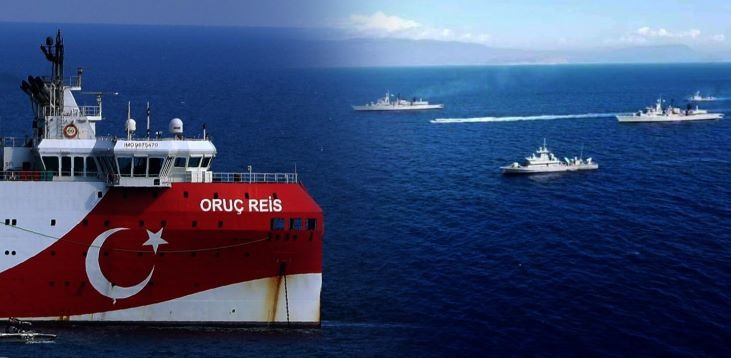 «Βόλτες» στο Αιγαίο κάνει το Oruc Reis υπό τη συνοδεία δύο τουρκικών πλοίων