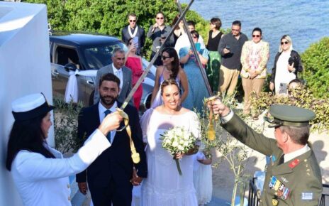 Στους Λειψούς ο γάμος της Ολυμπιονίκη & Παγκόσμιας Πρωταθλήτριας Αντιγόνης Ρουμπέση με τον Νικηφόρο Κλάψη
