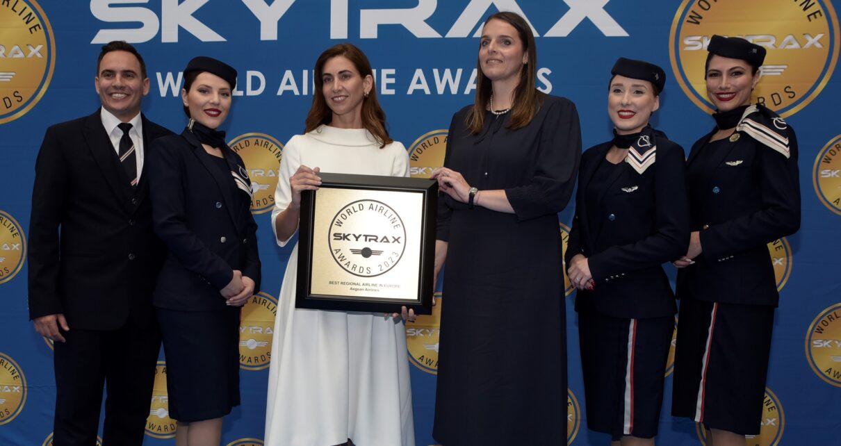 H AEGEAN κατέκτησε και φέτος τον τίτλο της «Καλύτερης Περιφερειακής Αεροπορικής Εταιρείας στην Ευρώπη»
