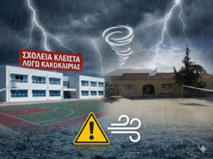 Κλειστά την Παρασκευή 5 /12  όλα τα σχολεία στα Δωδεκάνησα λόγω της κακοκαιρίας Byron